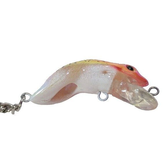River's Edge Pink Spotted Frog Fishing Lure Metal Keychain Fisherman Gift NEW - Picture 4 of 7